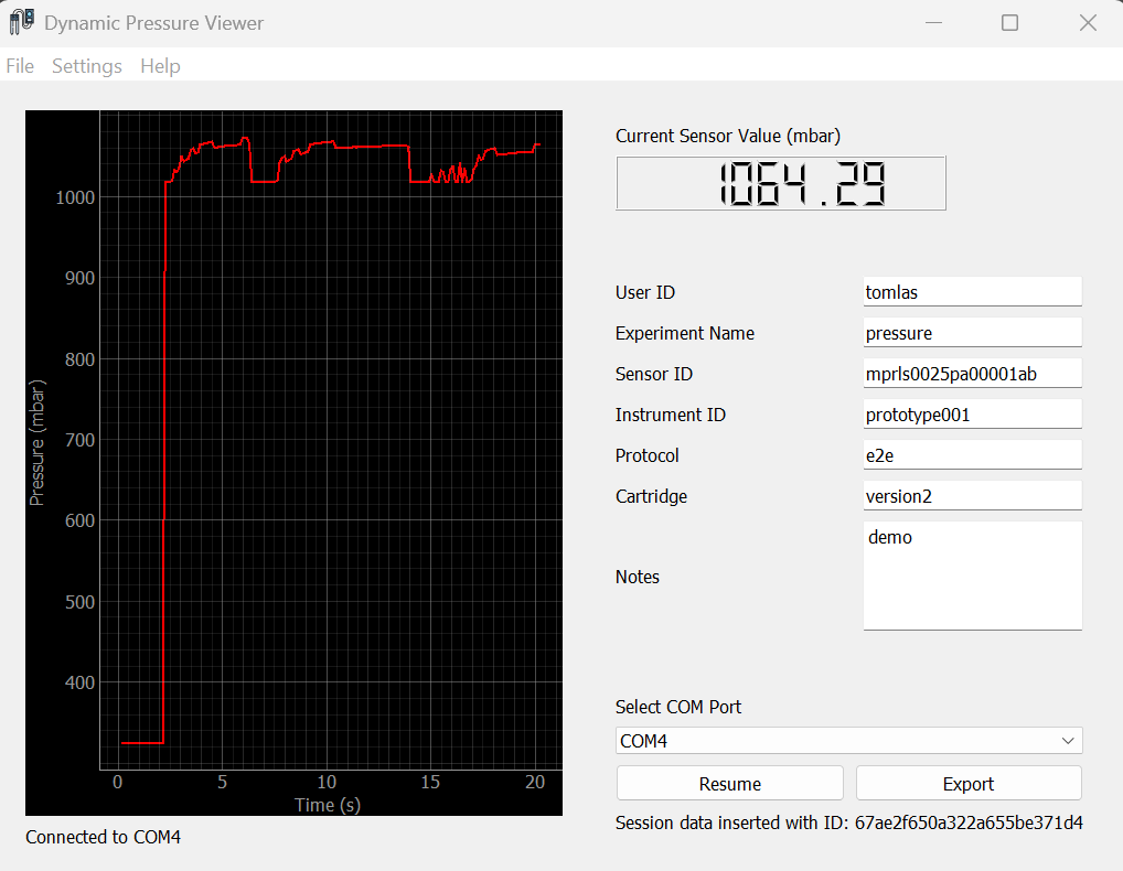 Pressure Data Viewer